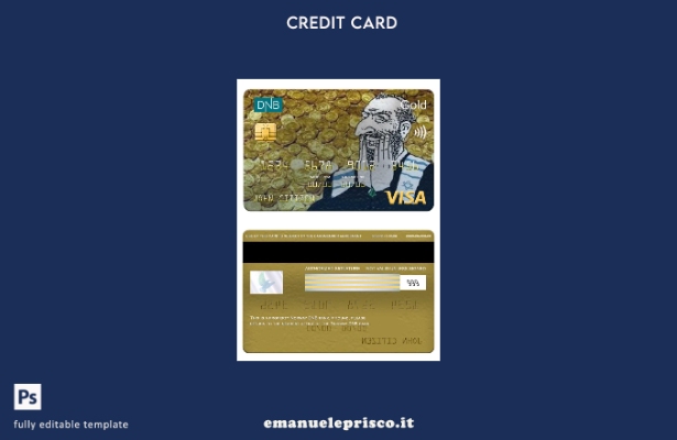 stile verificato Modello di carta oro visto bancario Norvegia DNB